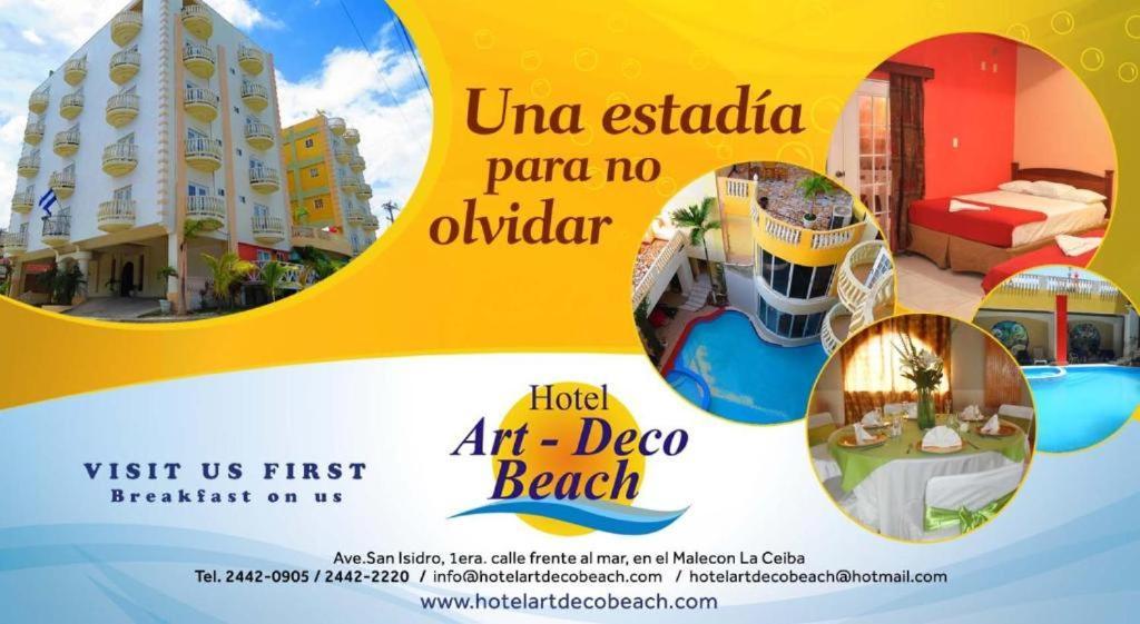 Hotel Art Deco Beach La Ceiba Eksteriør billede